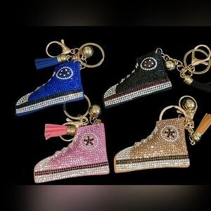 Rhinestone Sneaker Keychain Bag Charm / Key Chain – Assorted Colors